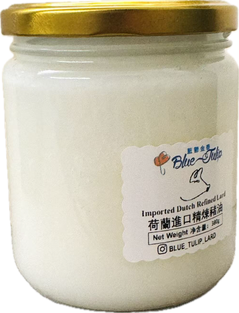 藍鬱金香荷蘭進口精煉豬油-380克